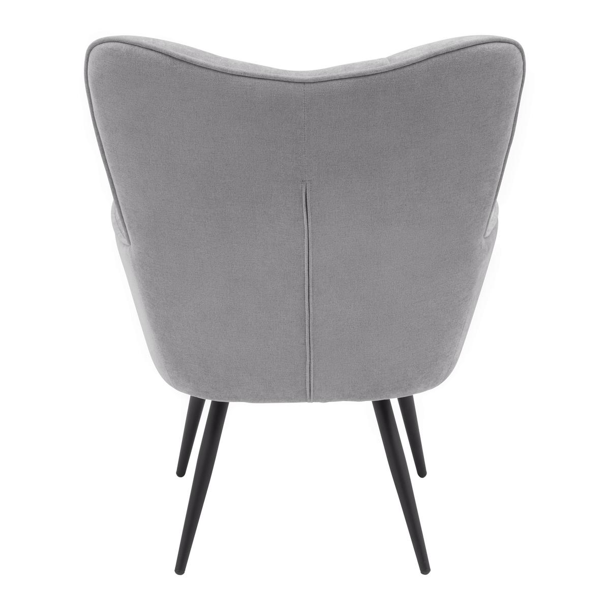 Sessel Alex Grau - Schwarz/Grau, MODERN, Textil/Metall (68/100/78cm) - Based