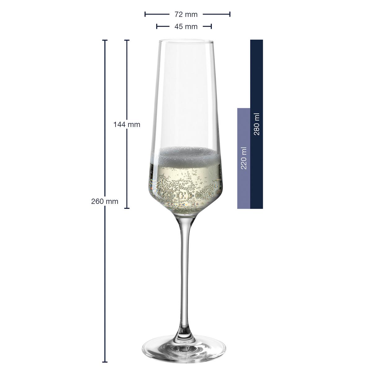 KOMPLET SZKŁA STOŁOWEGO 069550 - Basics, szkło (280ml) - Leonardo