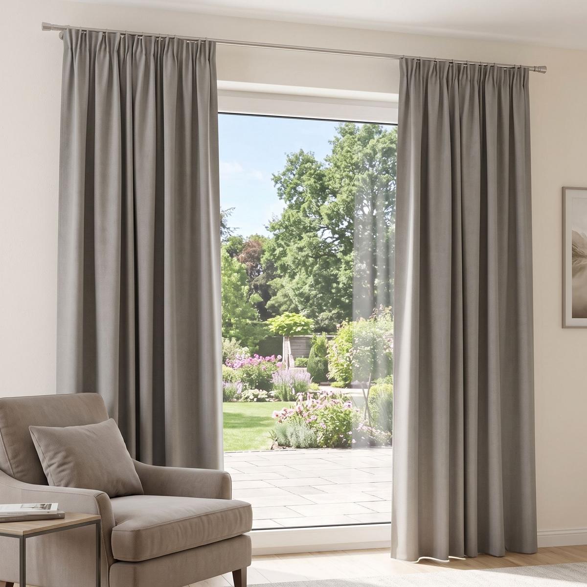 Wärmeschutzvorhang Thermo Naturfarben ca. 135x245cm - Naturfarben, KONVENTIONELL, Textil (135/245cm) - HOMEBasics