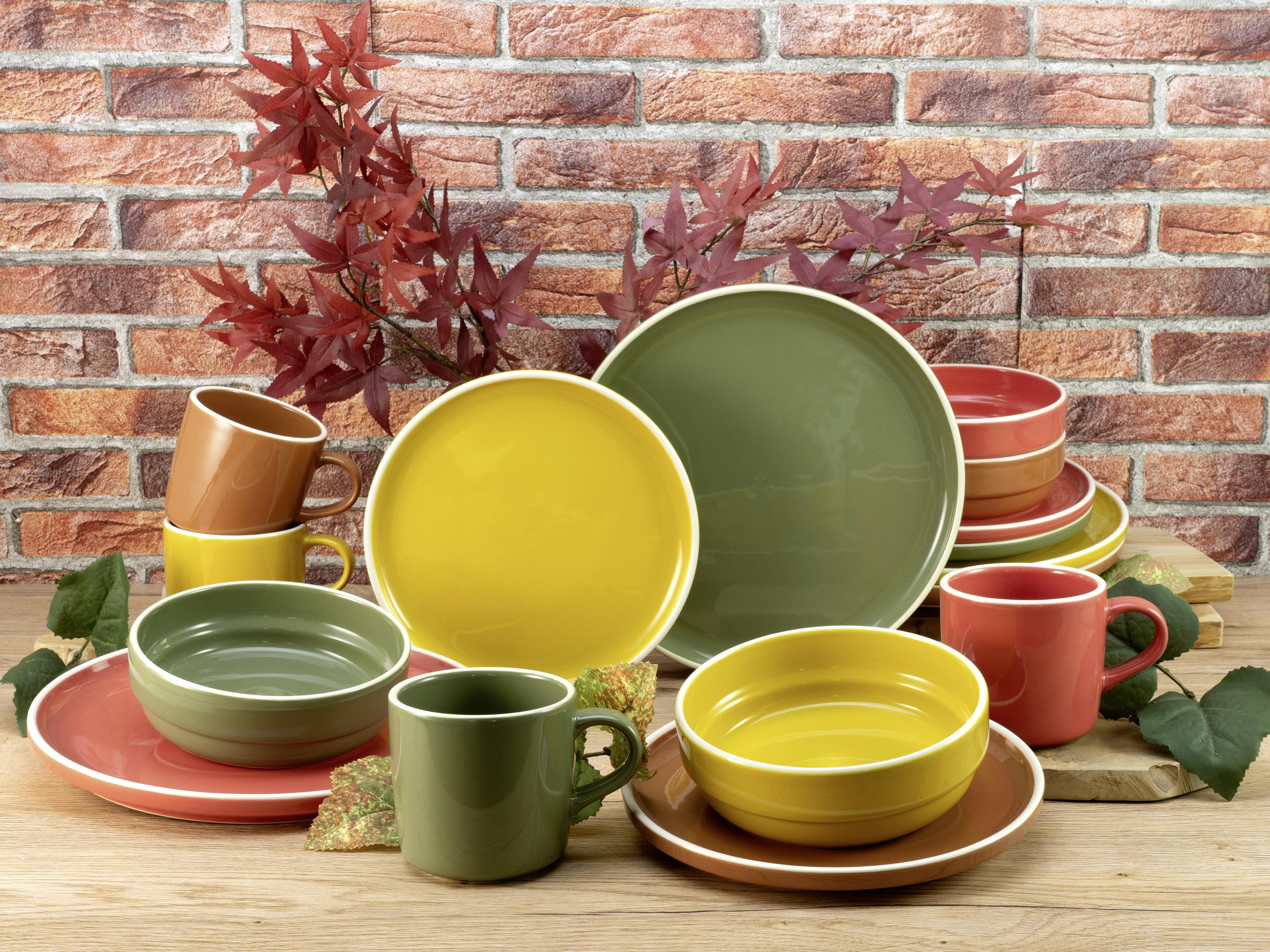 Étkészlet Indian Summer - színes, Basics, kerámia (38,5/38,5/34cm) - Creatable