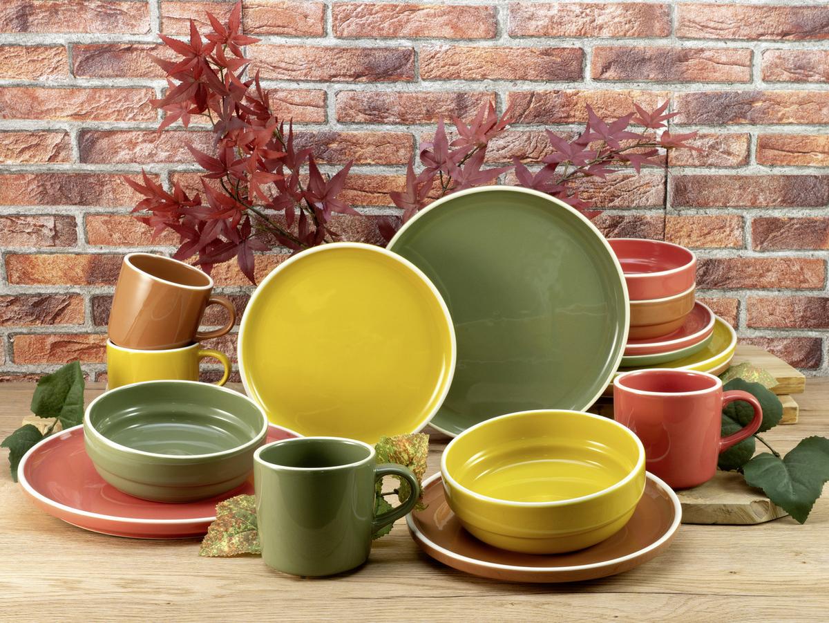 Étkészlet Indian Summer - színes, Basics, kerámia (38,5/38,5/34cm) - Creatable