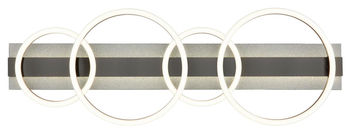 Led Stropna Svjetiljka Norberto - bijela/srebrne boje, Design, metal/plastika (86,2/30/8,8cm) - Globo