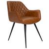 STUHL-SET COSE - Cognac/Schwarz, KONVENTIONELL, Textil/Metall (62/83/60cm) - MID.YOU