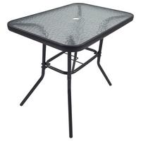 Vrtna Miza Gardenson, Antracit, 80x55 - antracit, Basics, kovina/steklo (80/55/70cm) - Gardenson