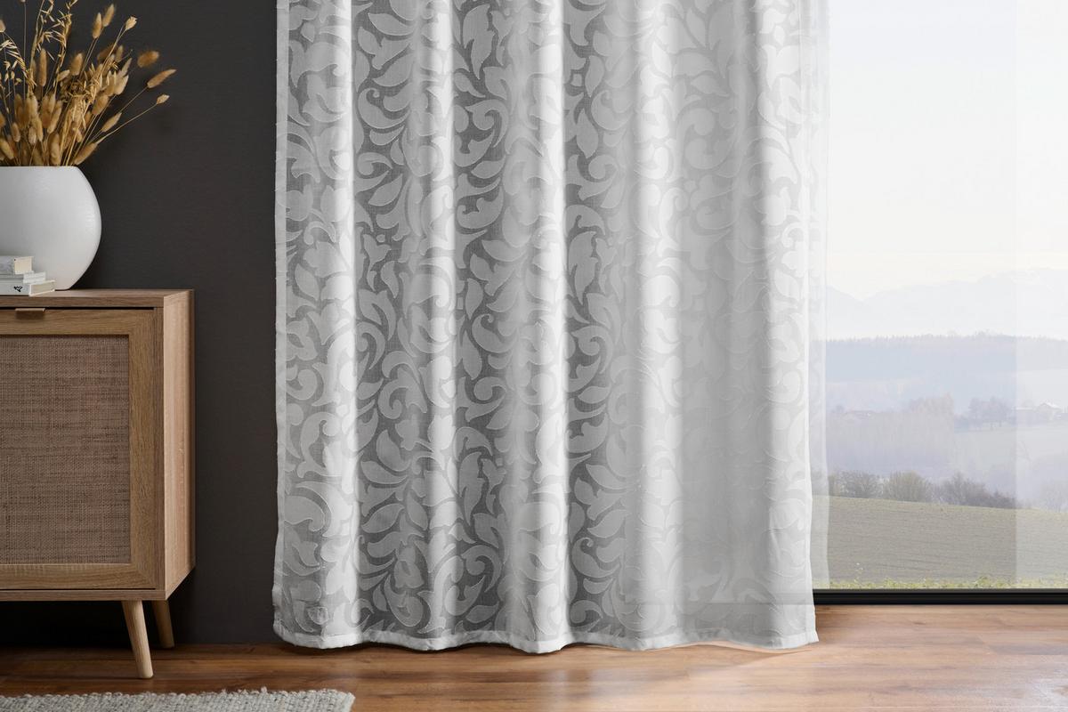 ZASŁONA GOTOWA LA PRADO - biały, Trend, tkanina (140/245cm) - Esposa