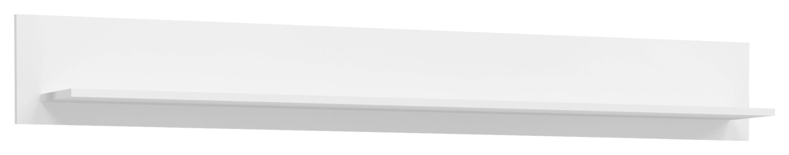 Zidna Polica Skylight - bijela visoki sjaj, Design, drvni materijal (170/22/21cm) - Modern Living