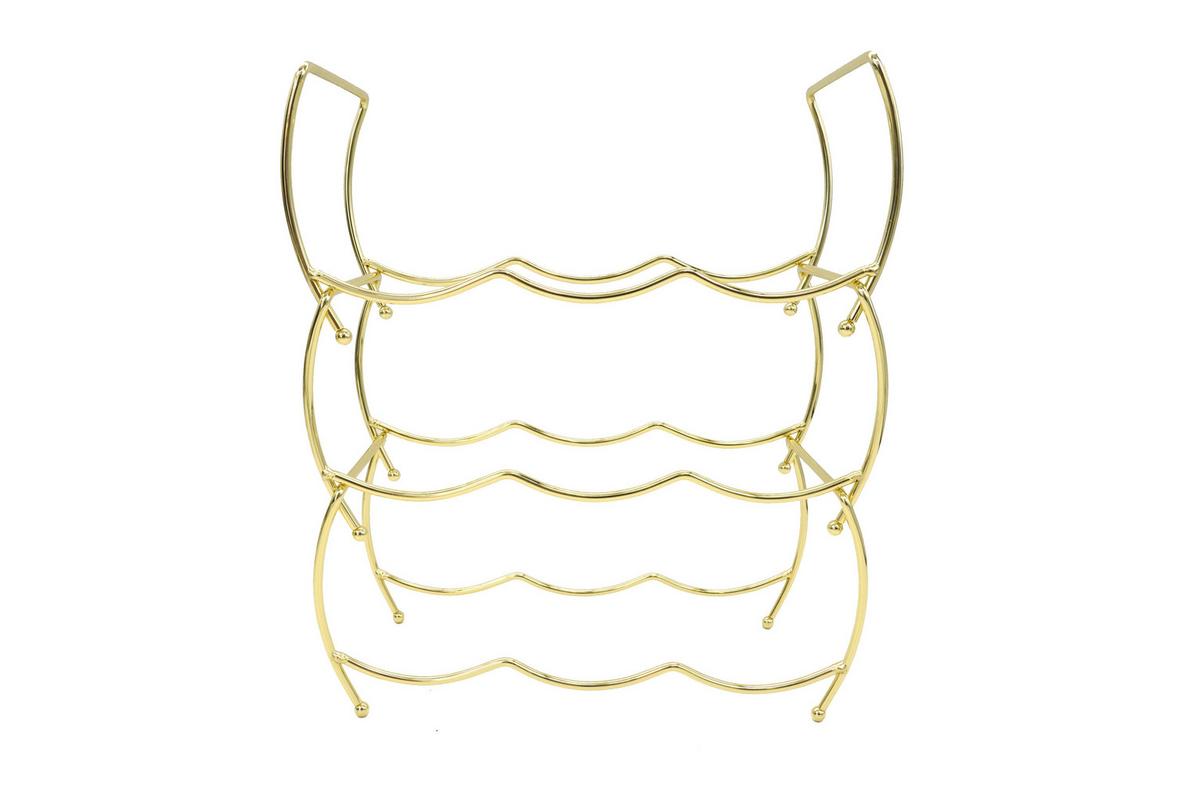 Raft pentru vin Giovanni - auriu, metal (32,5/49/14cm) - Modern Living