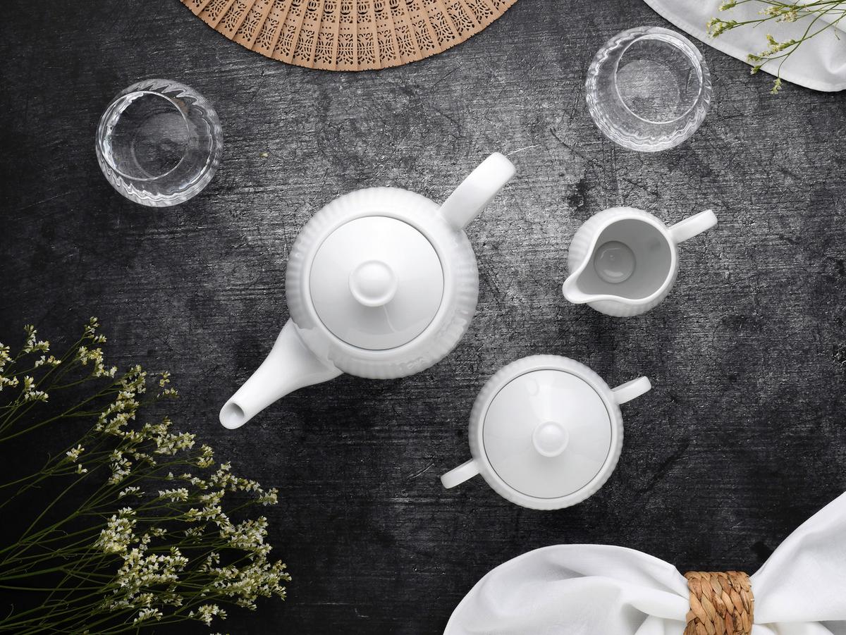 Kavni Servis Valencia, 3-Delni - bela, Design, keramika - Creatable