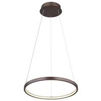 LED-HÄNGELEUCHTE 67192-19BR - Opal/Braun, Design, Kunststoff/Metall (38,5/120cm) - Globo
