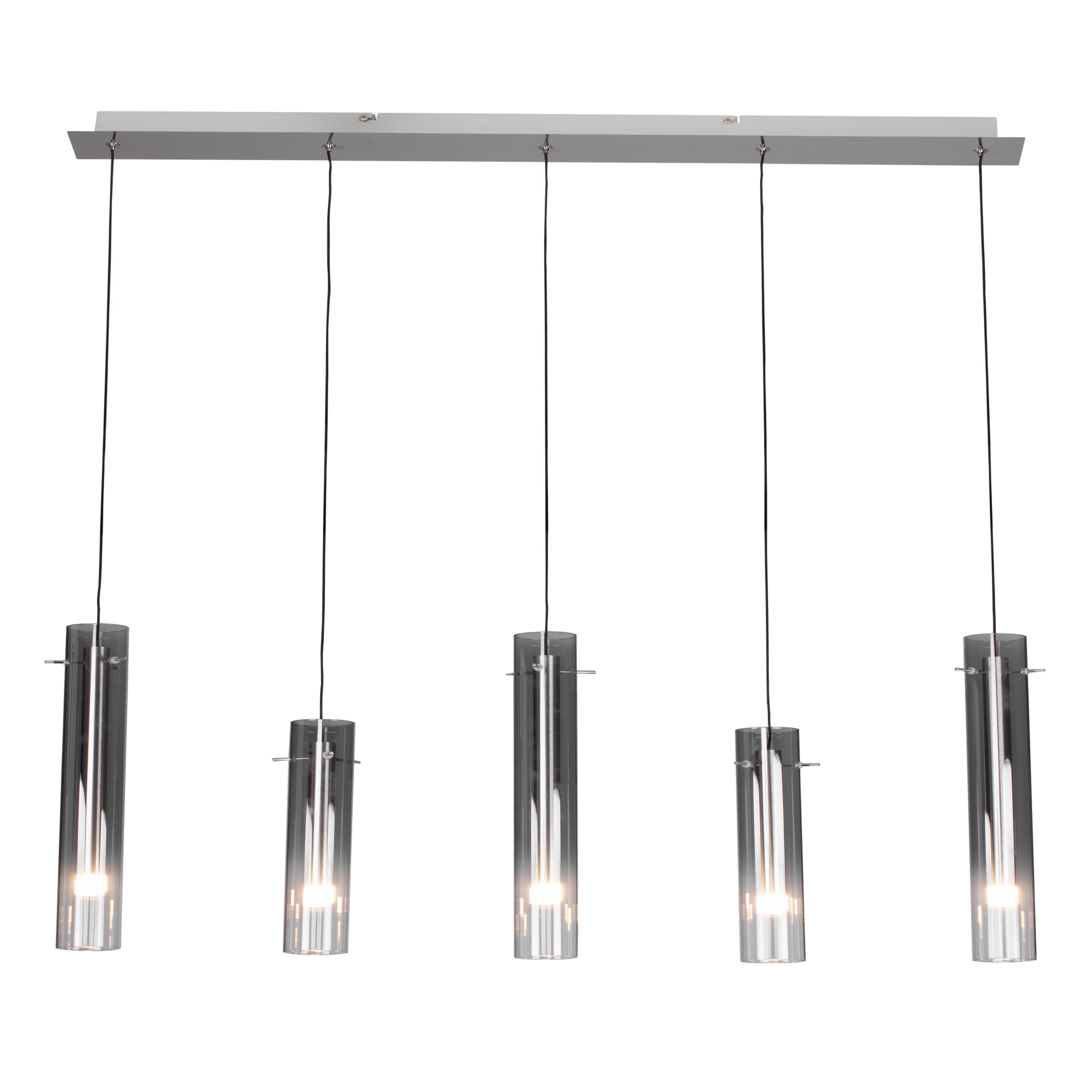 LAMPA WISZĄCA LED TURIN - czarny, Design, metal/szkło (92/8,5/150cm) - Ambiente