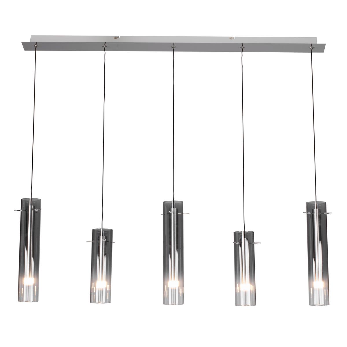 LAMPA WISZĄCA LED TURIN - czarny, Design, metal/szkło (92/8,5/150cm) - Ambiente
