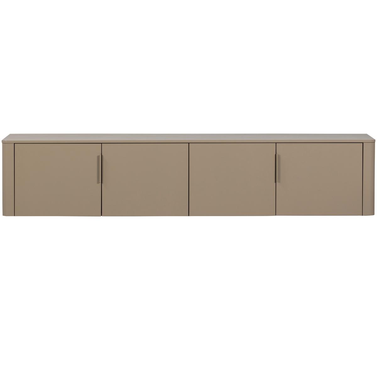 LOWBOARD Gunnar Schlammfarben B: 200cm - Schlammfarben/Schwarz, Design, Holz/Metall (200/56/44cm) - Livetastic