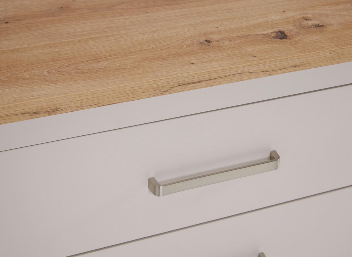 Kuhinjski Otok Sardegna - kašmir/srebrne boje, Romantično / ladanjski, drvni materijal/metal (124/91/75cm)