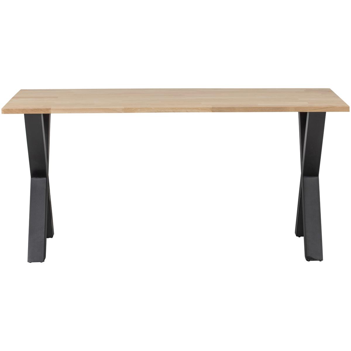Esstisch Tablo Eichefarben L: 160 cm - Eichefarben/Schwarz, Design, Holz/Metall (160/90/75cm) - Livetastic