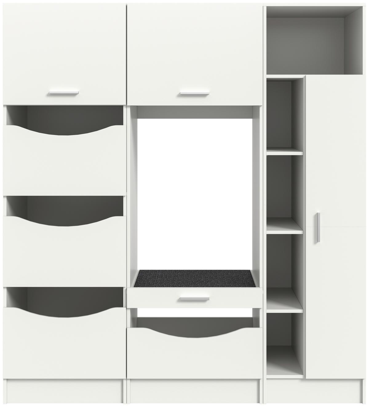 Omara Za Pralni Stroj Free, Bela - bela, Basics, leseni material (166/195/68cm) - MID.YOU