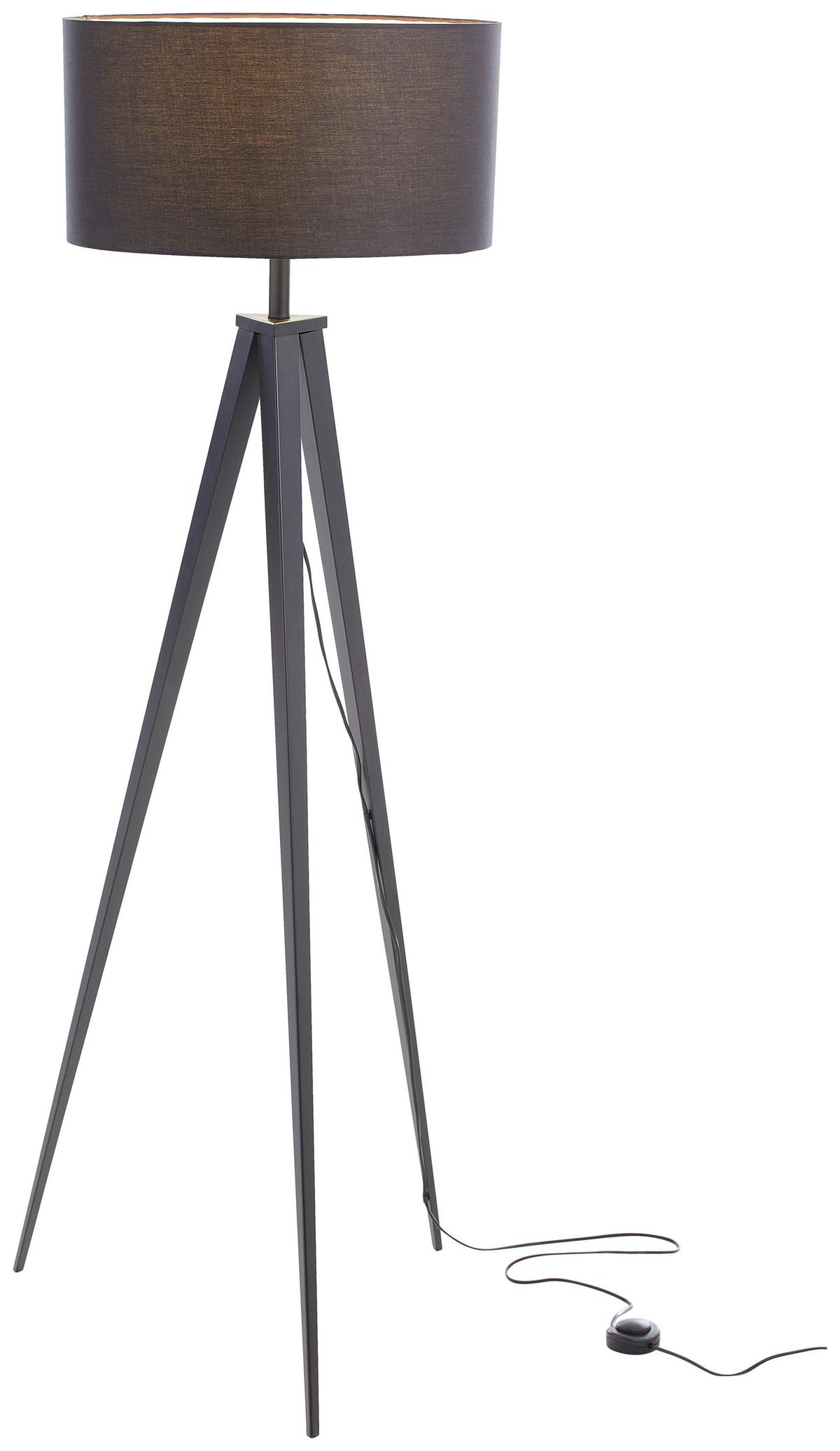 LAMPA STOJĄCA SAN DIEGO *SBN* - czarny, Konventionell, metal/tkanina (49/158cm) - Novel