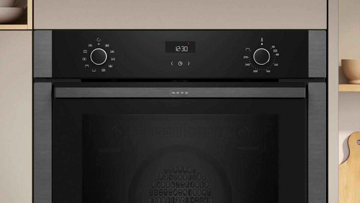 Einbaubackofen B3ACE2AG3 Graphitfarben/Grau - Graphitfarben/Grau, Metall (59,4/59,5/54,8cm) - Neff