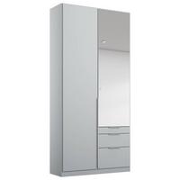 Dulap cu uși rotative ALABAMA - argintiu/gri deschis, Modern, material pe bază de lemn (91/229/54cm)