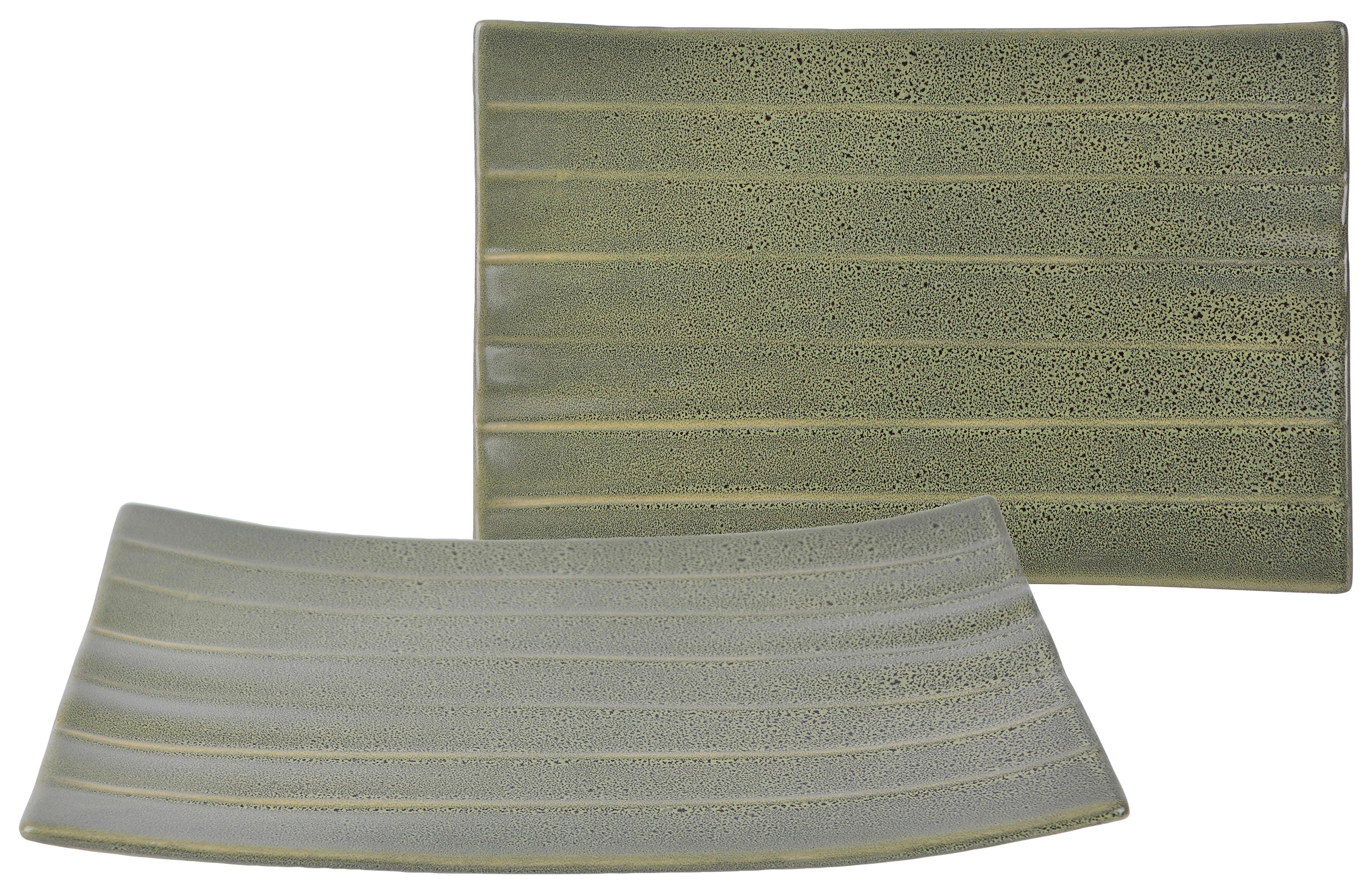 Set Podstavkov Street Banana Leaf, 2-Delni - zelena, Basics, keramika (15/24cm) - Creatable