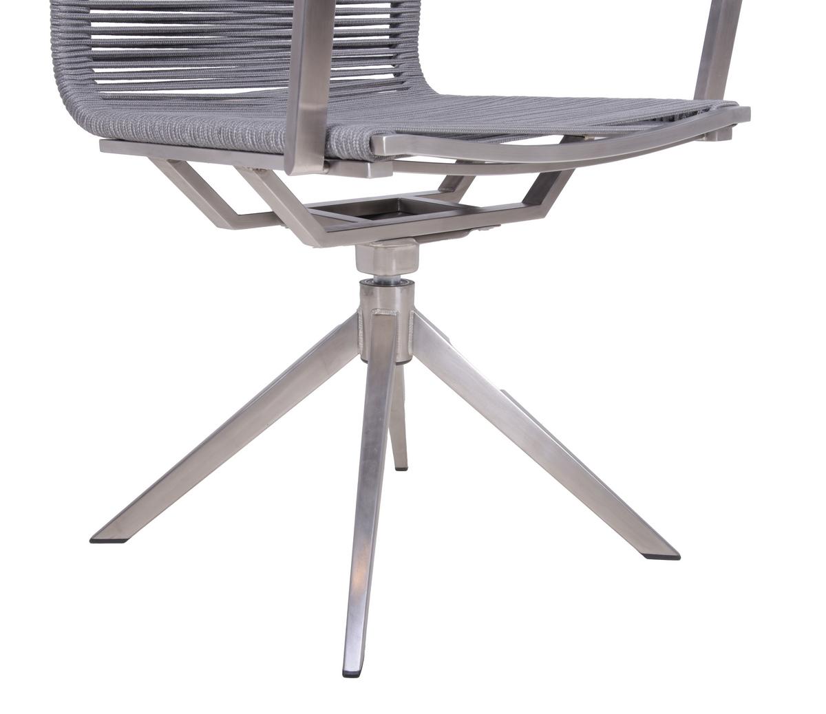 Gartenstuhl-Set Rubiera Anthrazit/Teak 2er-Set - Anthrazit/Silberfarben, Basics, Holz/Kunststoff (63/95/54cm) - Gardenson