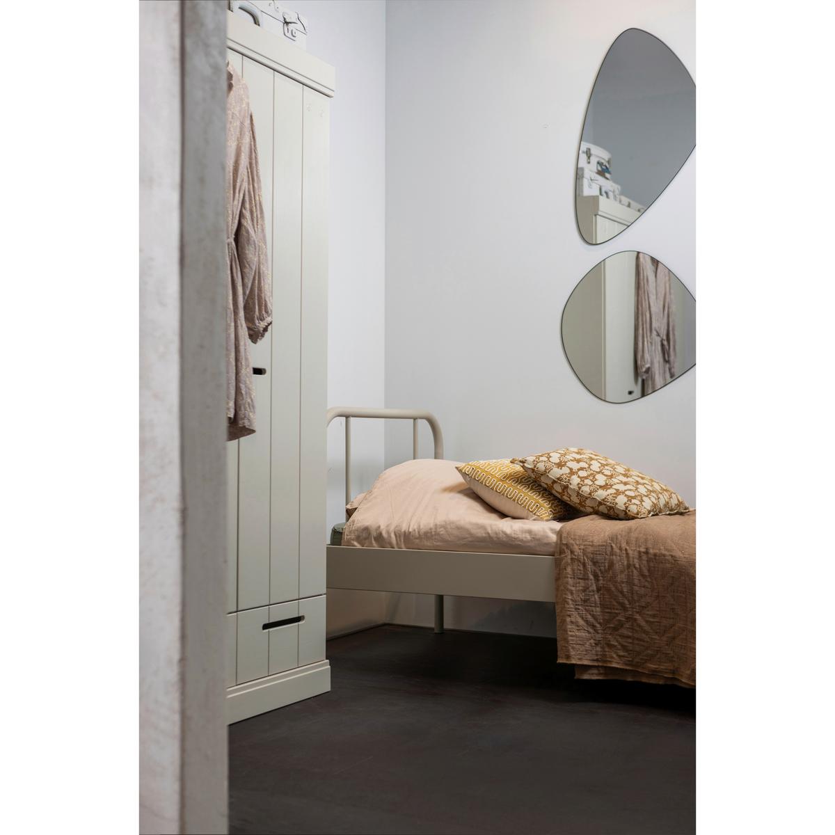 Metallbett Mata Sandfarben ca. 90x200 cm - Sandfarben, Basics, Metall (90/200cm) - MID.YOU
