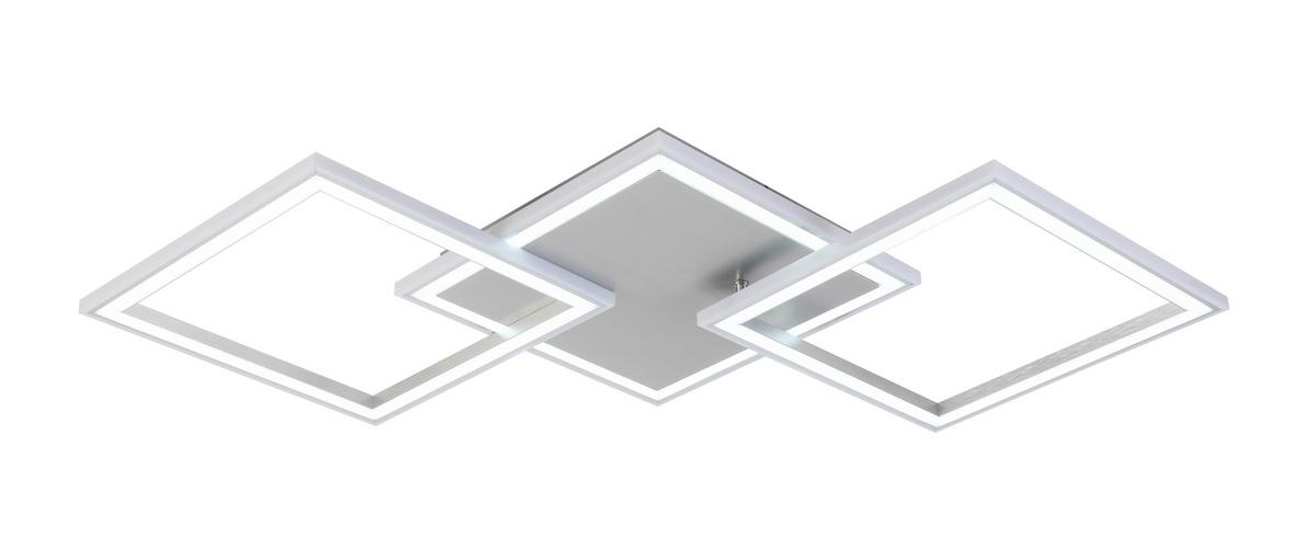 Led Mennyezeti Lámpa Qinton - alumíniumszínű, Romantik / Landhaus, műanyag/fém (95/44/7,3cm) - Premium Living