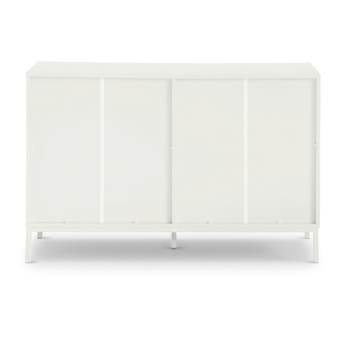 Sideboard Amber Weiß MDF/Eisen - Weiß, MODERN, Holzwerkstoff/Metall (120/80/40cm) - Bessagi Home