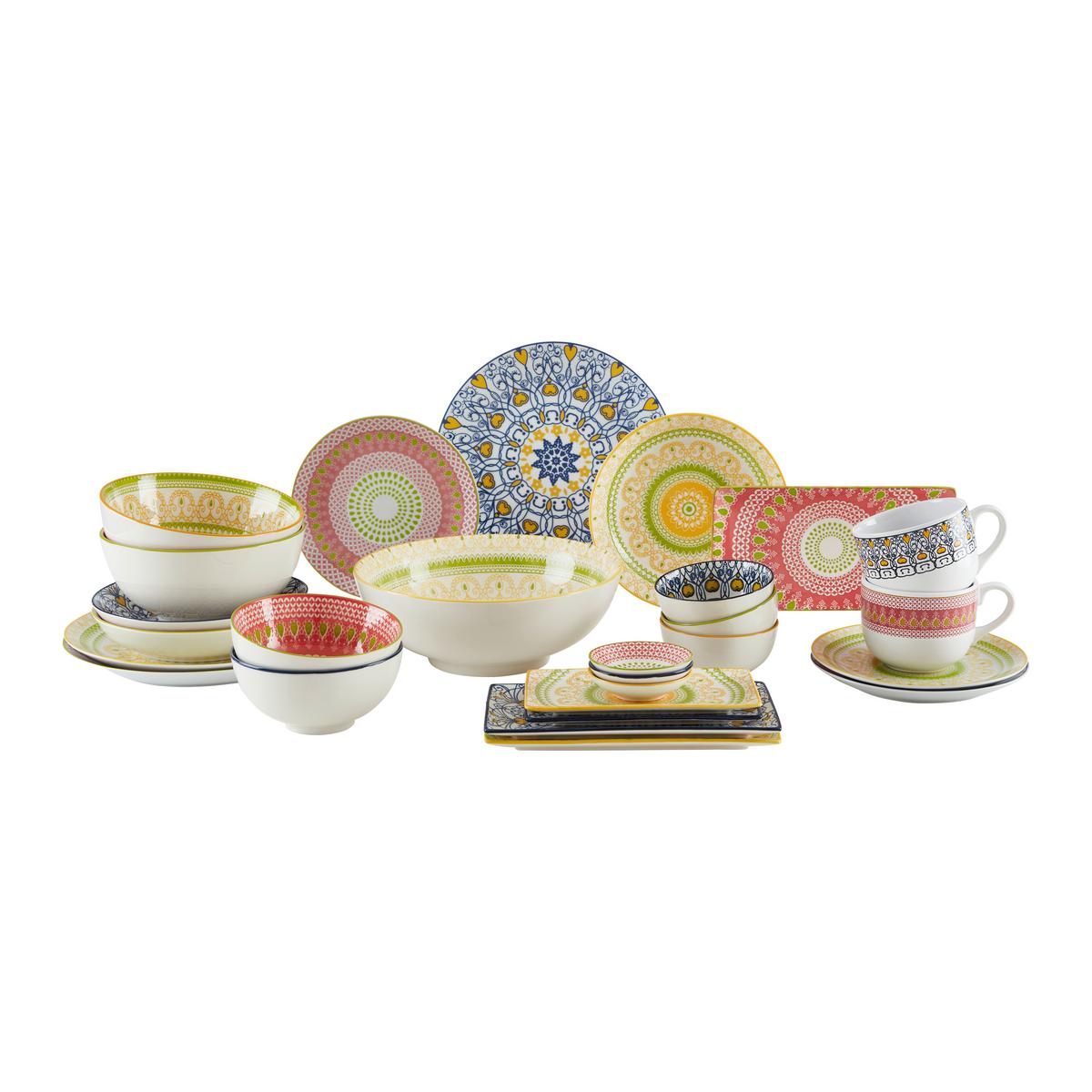 Salatschüssel Maja in Gelb/Grün Ø ca. 26cm - Gelb/Grün, LIFESTYLE, Keramik (26/9,5cm) - Mömax