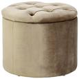 Hocker in Taupe Ø ca. 50cm - Taupe, LIFESTYLE, Holz/Holzwerkstoff (50/40cm) - Modern Living Hocker in Taupe Ø ca. 50cm - Taupe, LIFESTYLE, Holz/Holzwerkstoff (50/40cm) - Modern Living