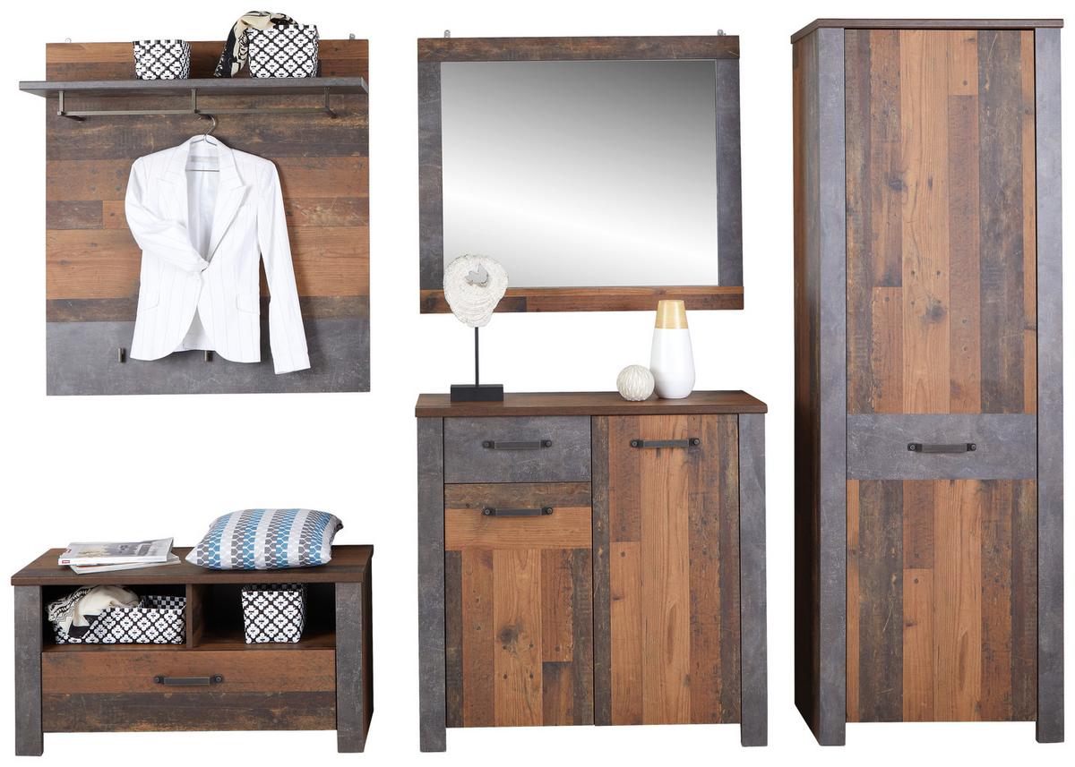 Comodă Ontario - culoare lemn stejar/gri, Trend, material pe bază de lemn (96/94/37cm) - Zandiara