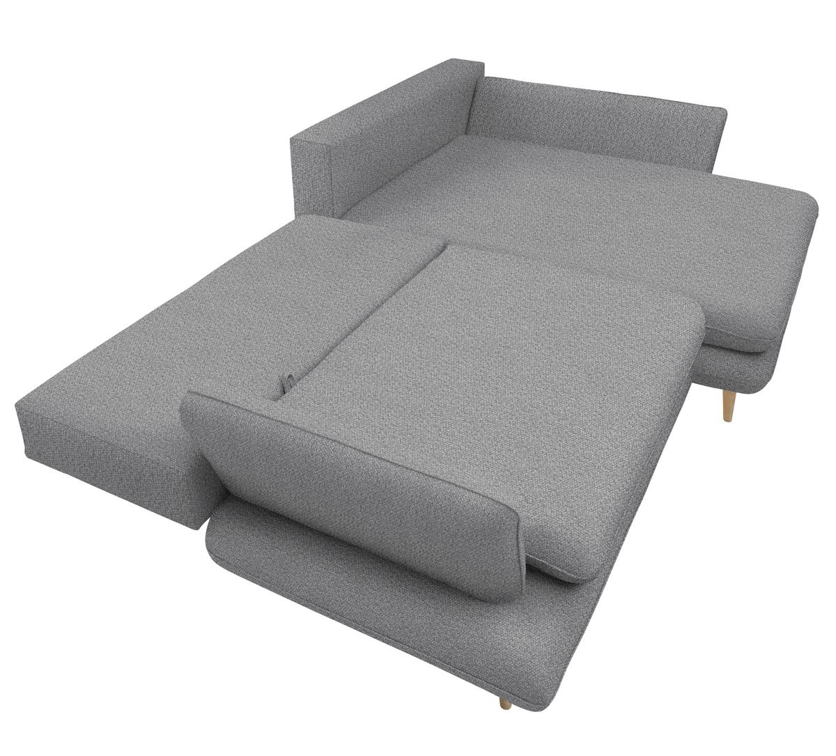 Kutna Garnitura Monte - siva/prirodne boje, Romantično / ladanjski, tekstil/drvo (283/181cm) - Premium Living