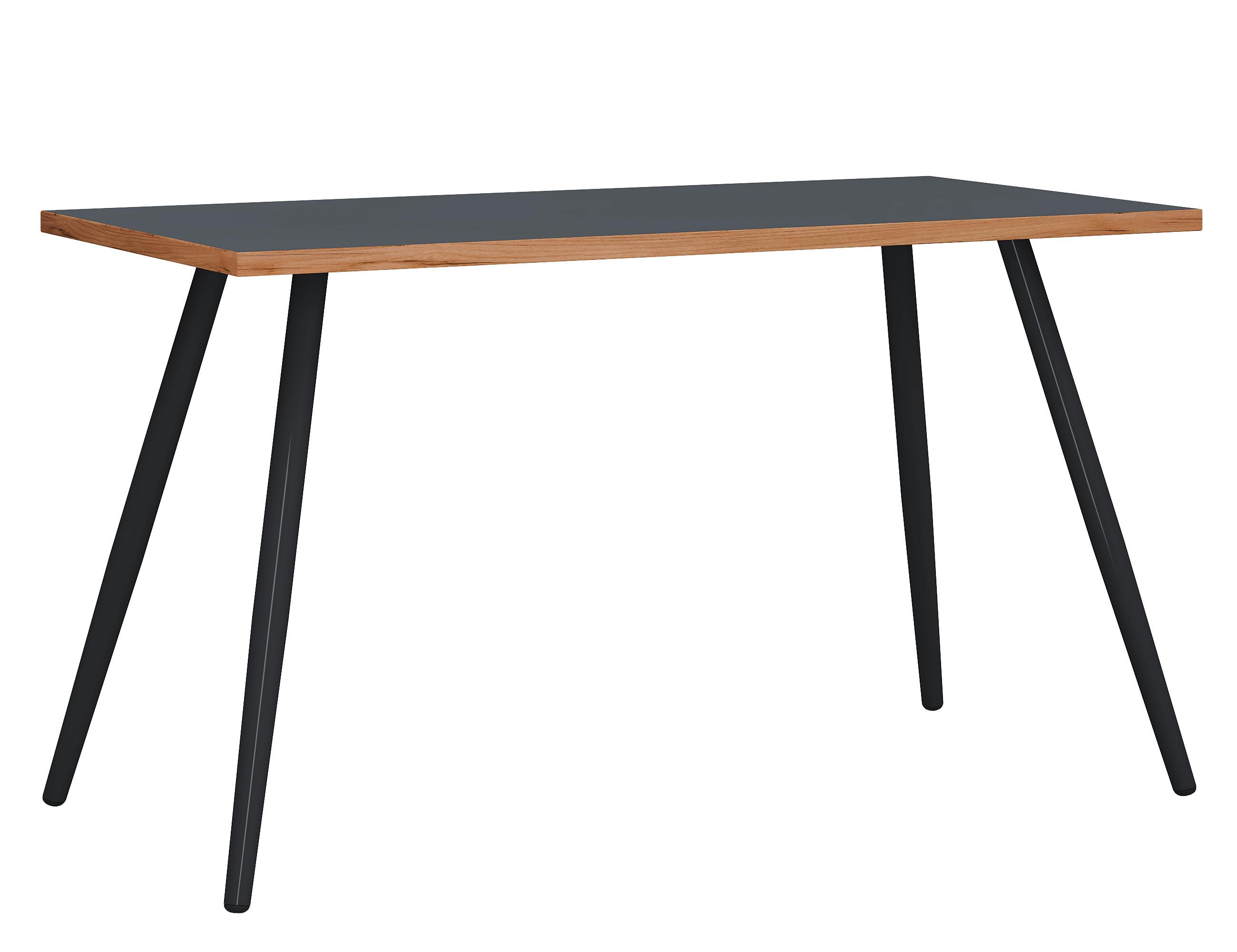 SCHREIBTISCH SALIA T80 - Honigeiche/Anthrazit, Design, Holzwerkstoff/Metall (138/80/70cm) - MID.YOU