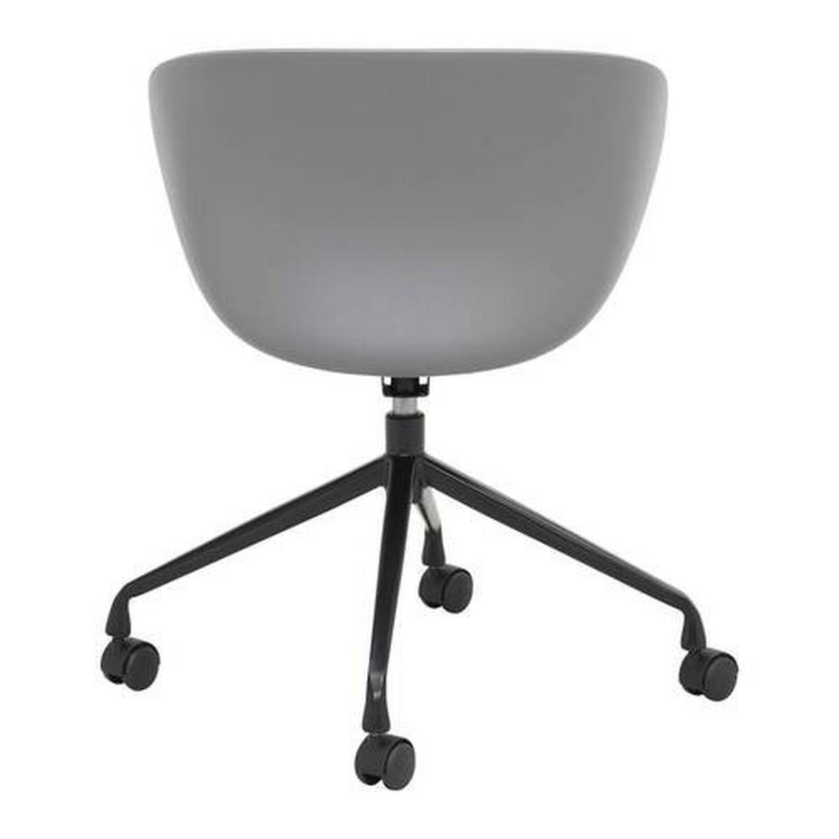 KRZESŁO OBROTOWE LIA - czarny/szary, Modern, tworzywo sztuczne/metal (56,5/75,5/51cm) - Bessagi Home