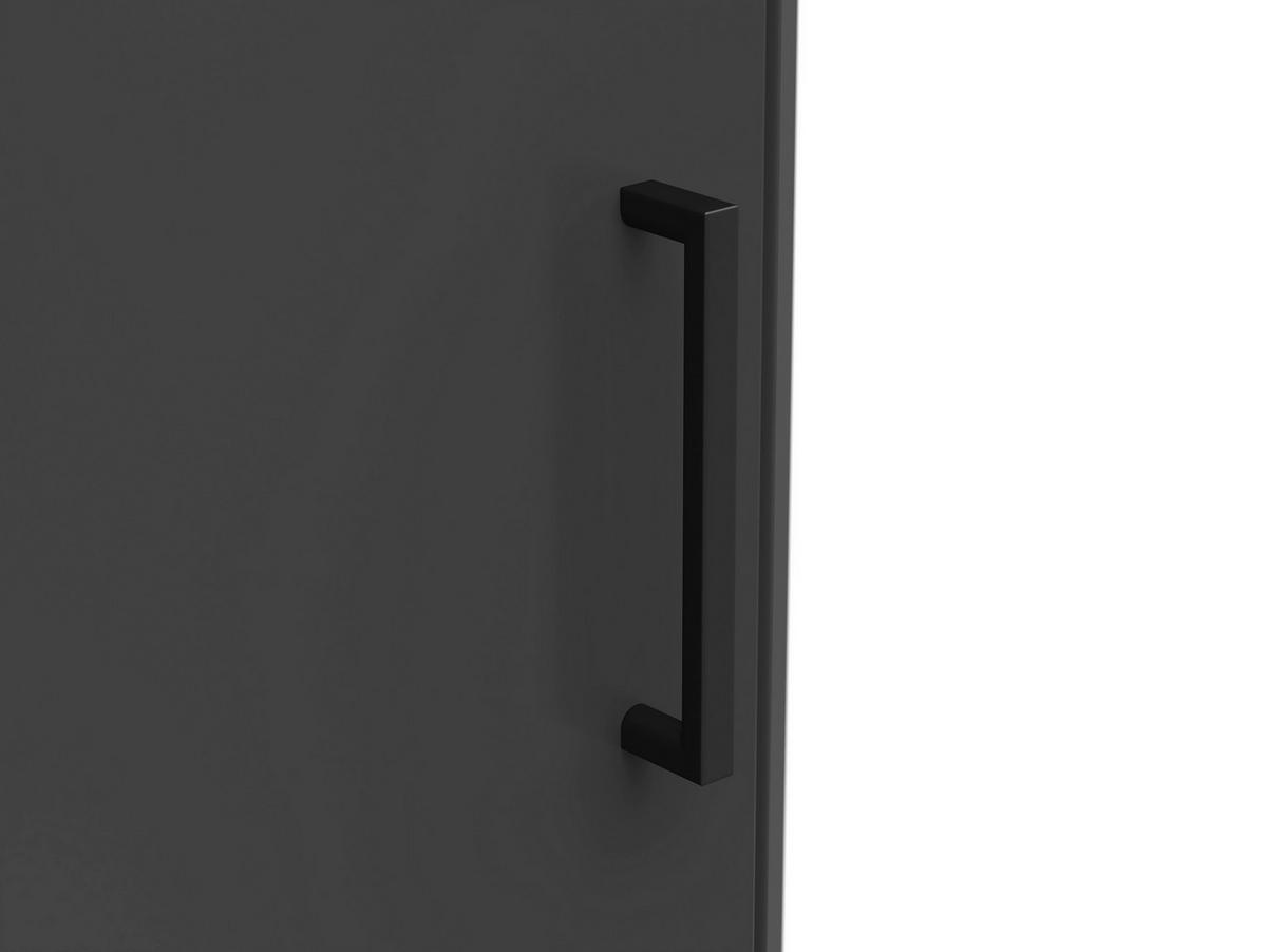 Eckschrank Multistauraum Graphitfarben - Graphitfarben/Schwarz, MODERN, Holzwerkstoff/Kunststoff (71,5/195/71,5cm) - Mömax