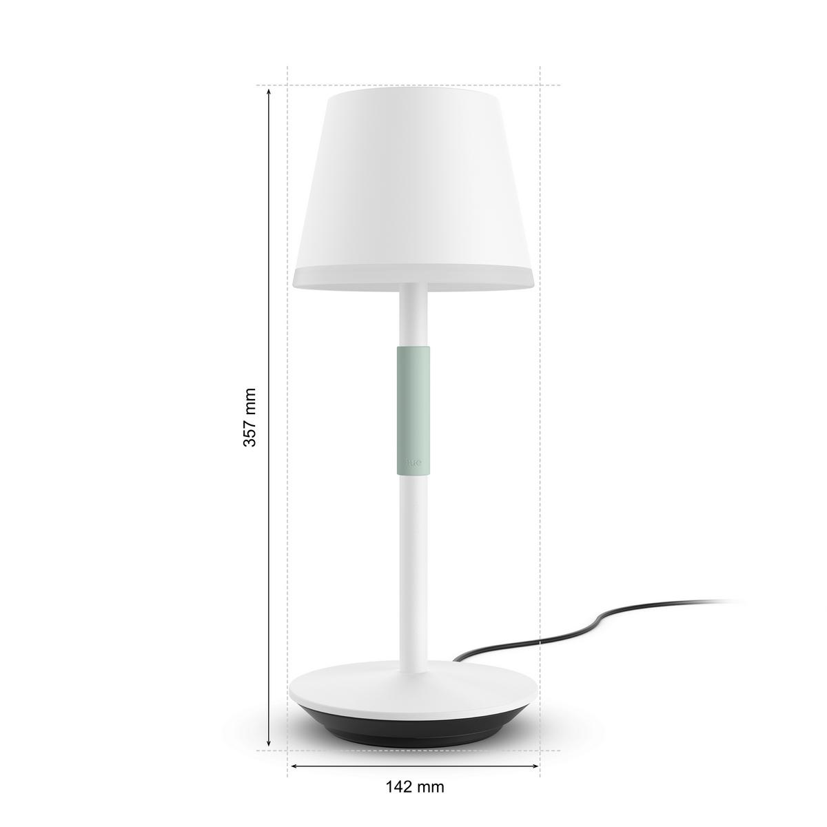 LAMPA STOŁOWA Z AKUMULATOREM 40457100 HUE PHILIPS - biały, Design, metal (14,2/35cm) - Philips HUE