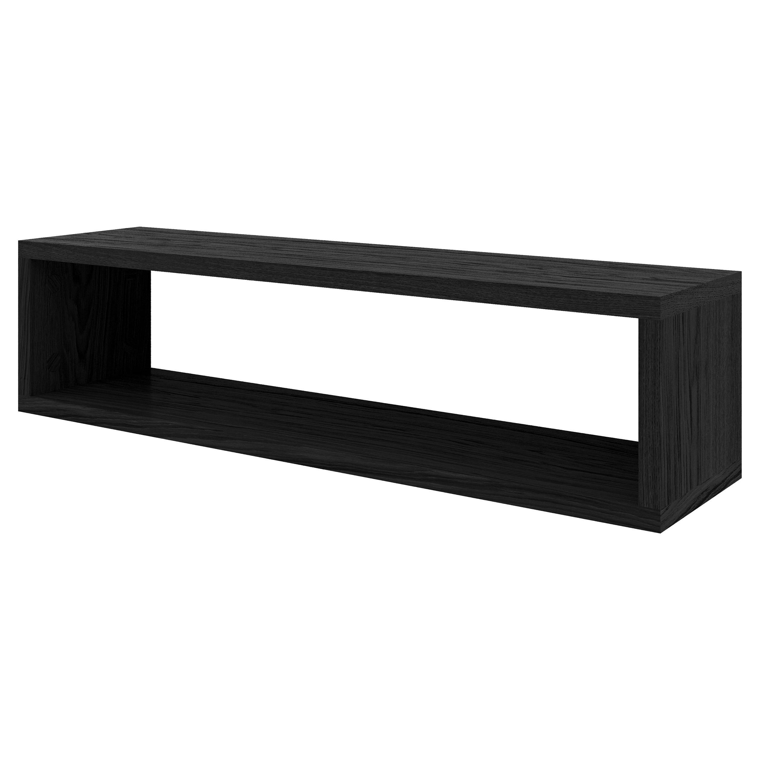 Poliță de perete DURALINE O - negru, Modern, lemn (60/15/15cm) - Modern Living