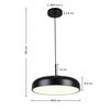 LED-HÄNGLAMPA MIKE - vit/svart, Modern, metall/plast (40/40/130cm) - Mömax