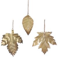 Függődísz Blatt - aranyszínű, Romantik / Landhaus, fém (11,5/14,5cm) - Modern Living