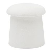 Hocker Fungi mit Stauraum Wollweiß Kunstfell - Beige/Creme, ROMANTIK / LANDHAUS, Holzwerkstoff/Textil (41/43/41cm) - Premium Living