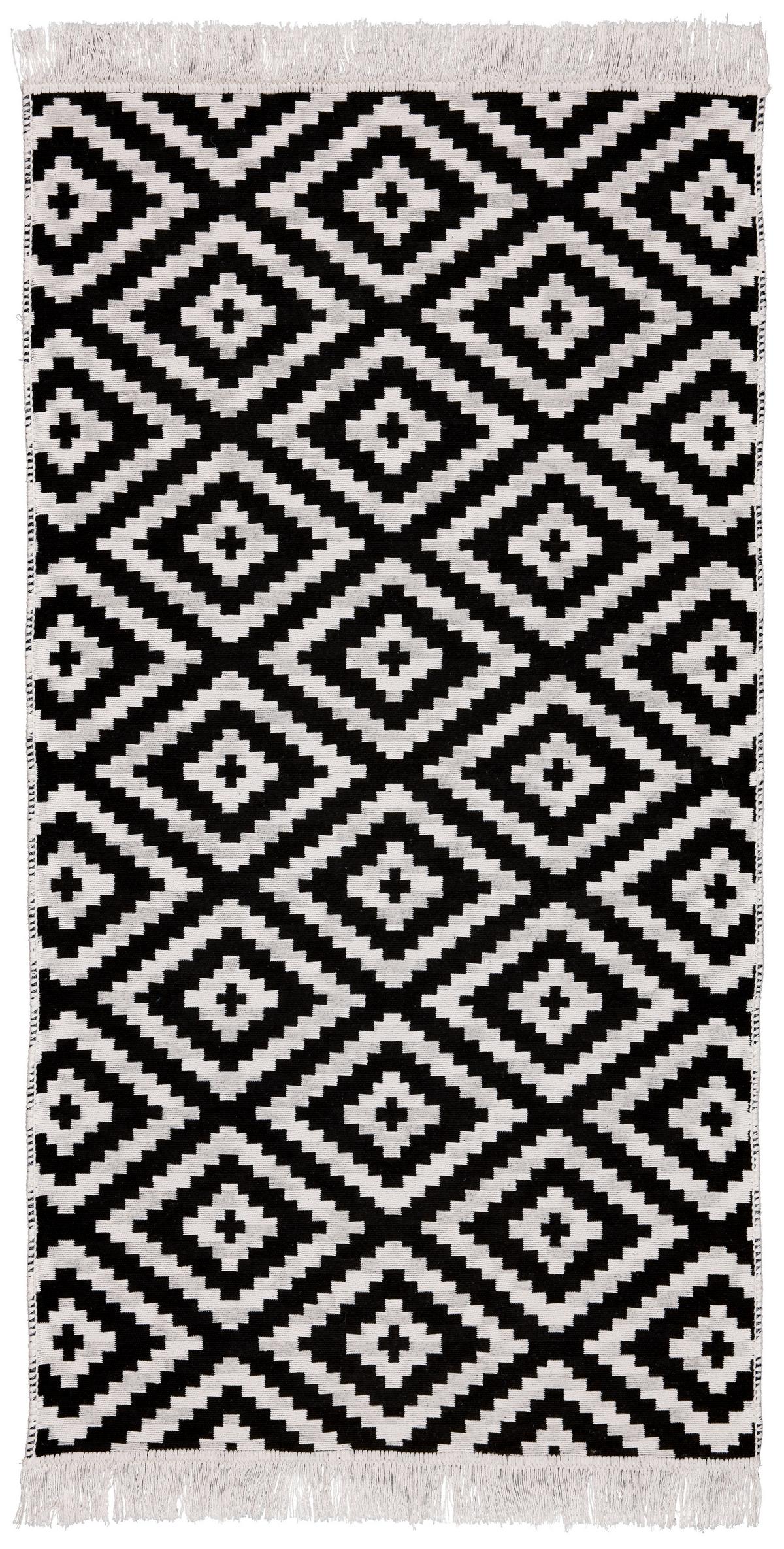 Ručno Tkani Tepih Inaya 1 - bijela/antracit, Moderno, tekstil (80/150cm) - Mömax