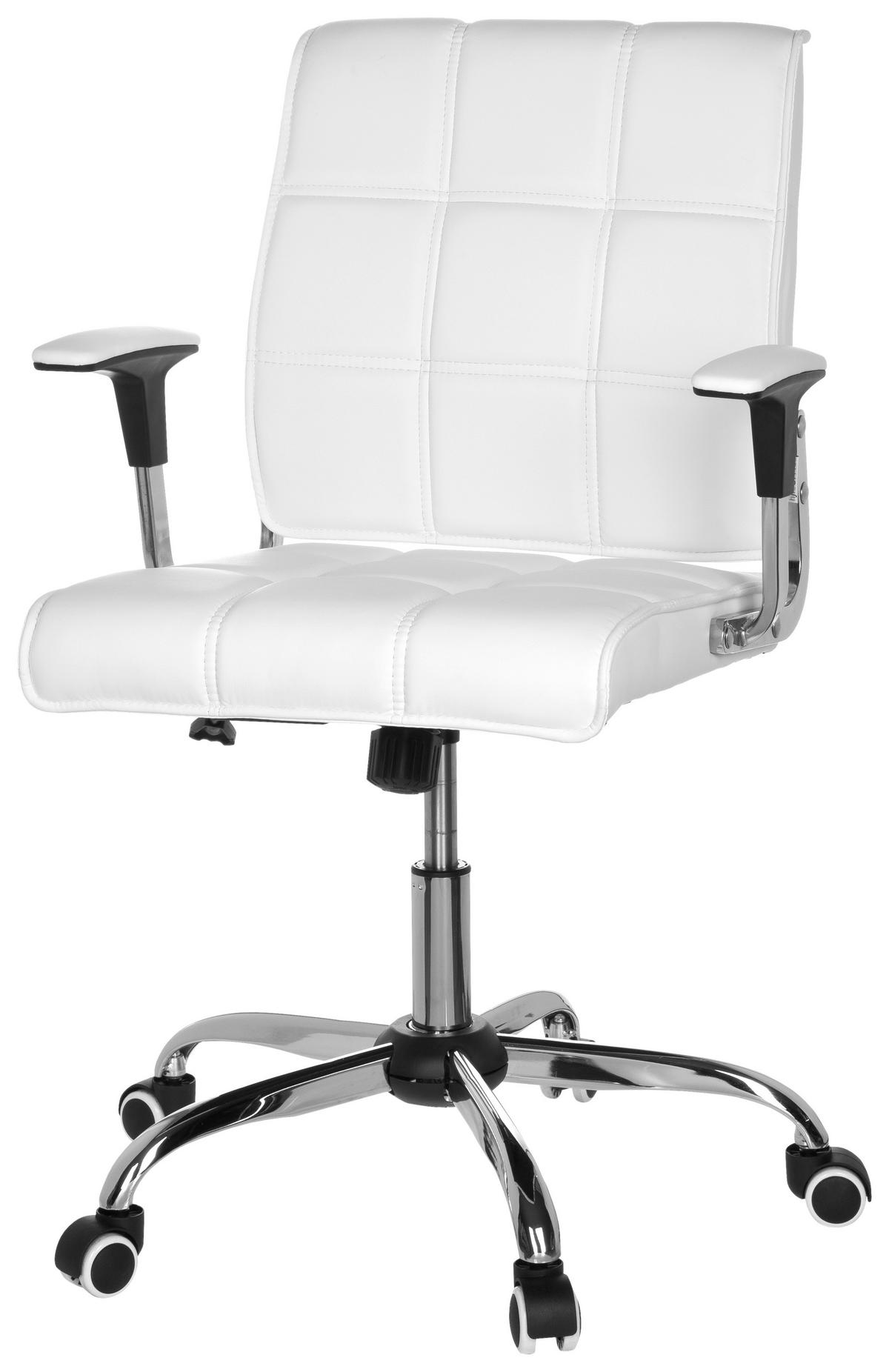 Vrtljiv Stol Ernesto, Bela - barve kroma/bela, Moderno, kovina/umetna masa (61/87/59cm) - MID.YOU