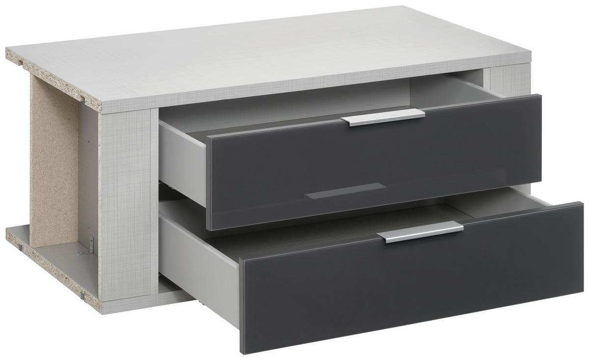 WKŁAD Z SZUFLADAMI SCHUBKASTENEINSATZ - szary, Modern, materiał drewnopochodny (87/51/50cm) - MID.YOU