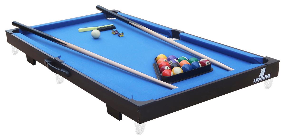 Billardtisch Blau/Schwarz - Blau/Schwarz, KONVENTIONELL, Holz/Kunststoff (64/12/118cm) - Ambia Garden