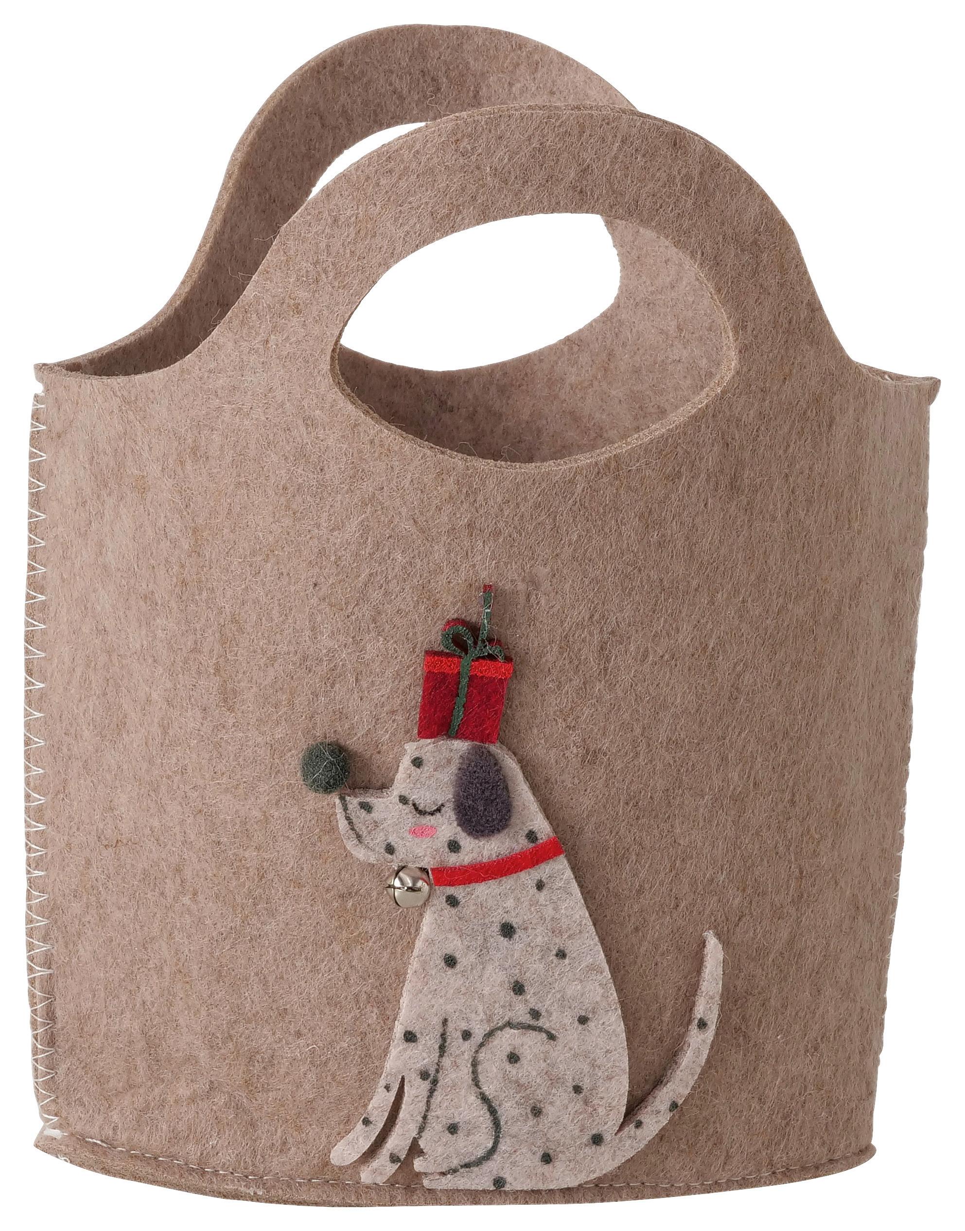 Pungă pentru caodu Barney I - bej, Konventionell, textil (20/5/20cm) - Modern Living