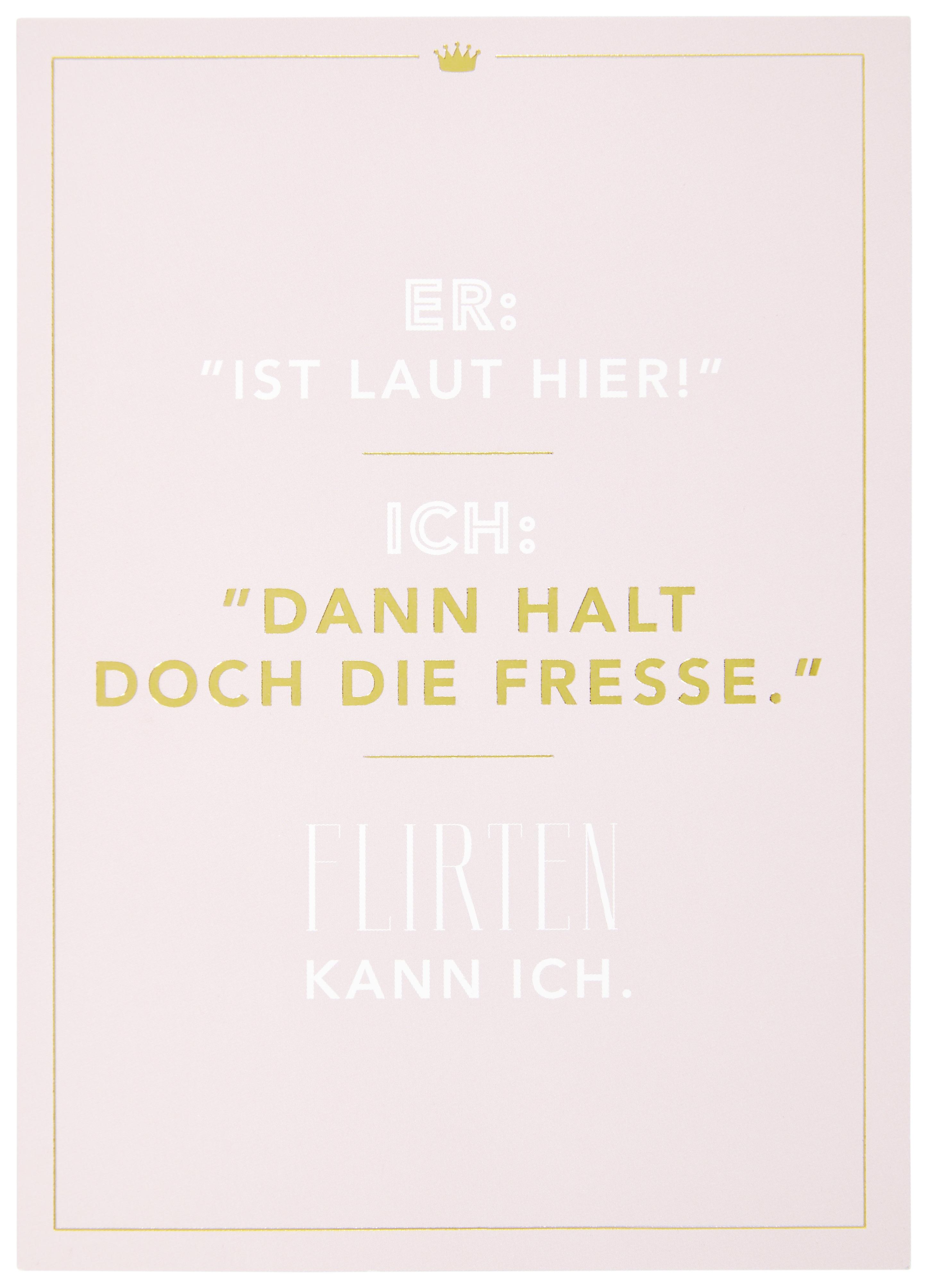 Postkarte Vollzeitprinzessin in Rosa - Goldfarben/Rosa, Papier (10,5/14,8cm) - Vollzeitprinzessin