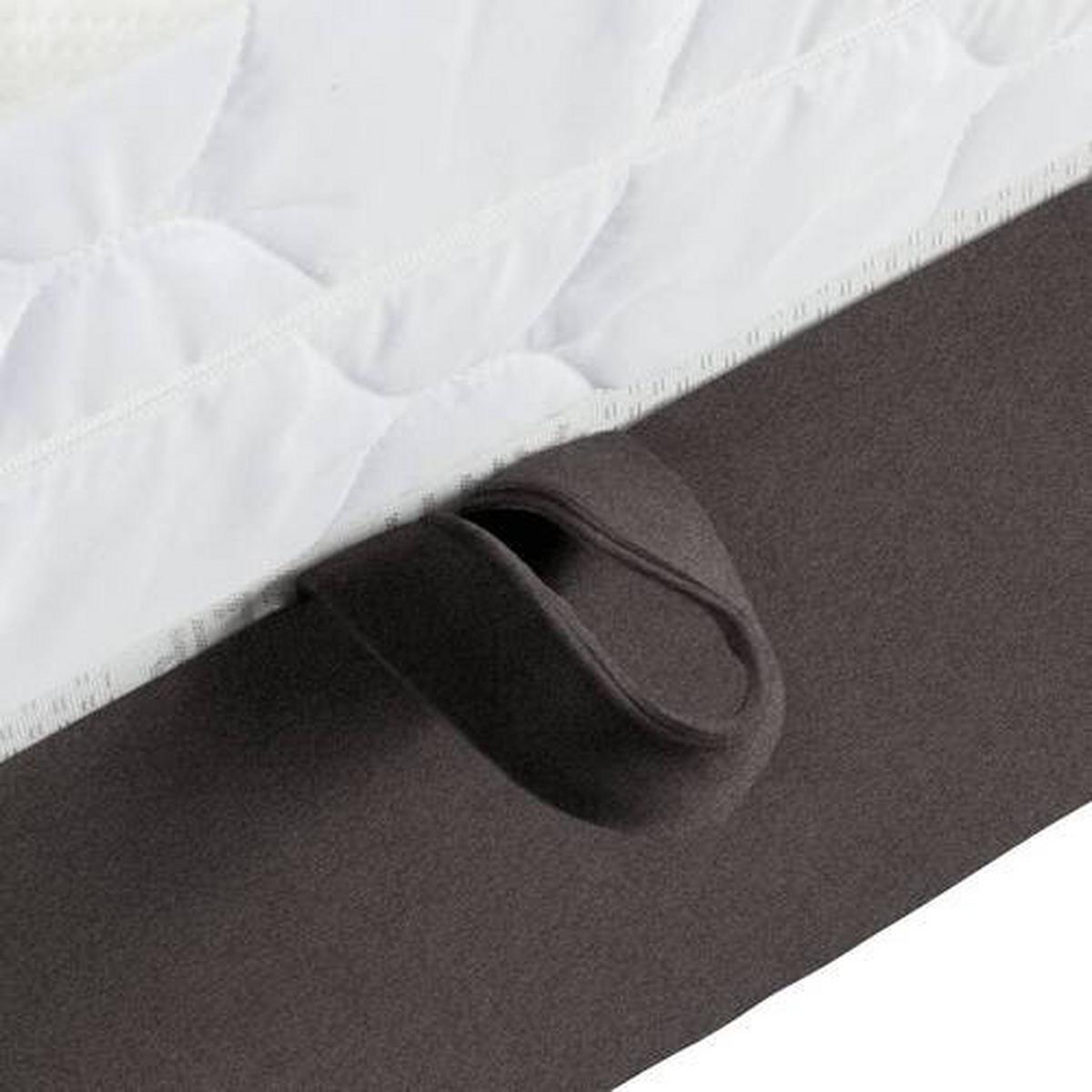 Boxbett in Dunkelbraun ca. 180x200cm - Graubraun/Schwarz, KONVENTIONELL, Holzwerkstoff/Kunststoff (180/200cm) - Mömax