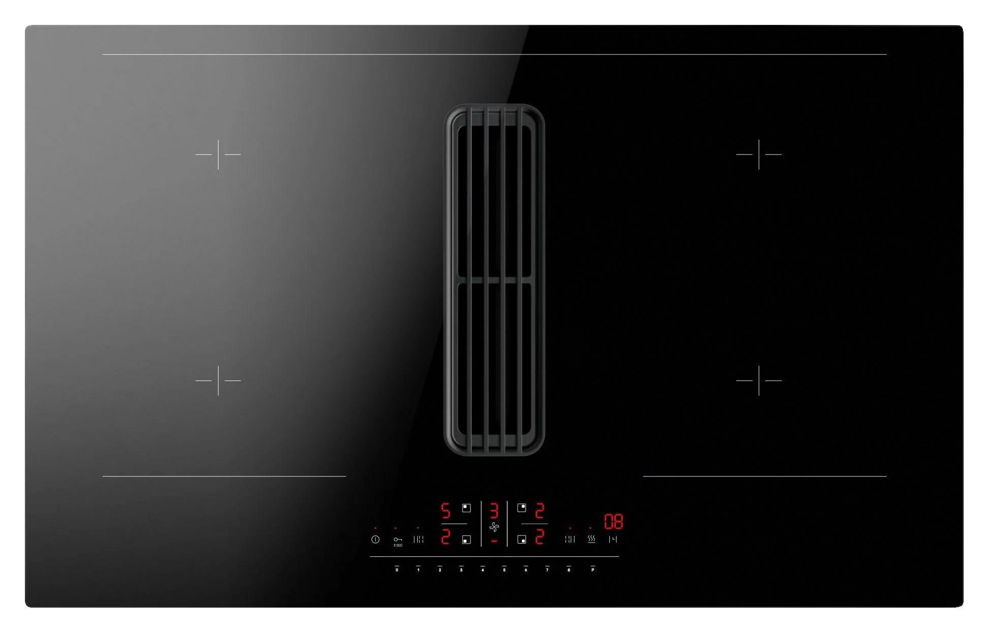 Kochfeld-Dunstabzug-Kombi DHKI752800C - Schwarz, MODERN, Glas (83/20/51,5cm) - Amica