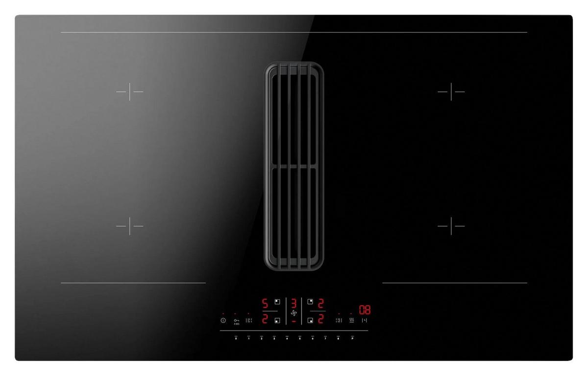 Kochfeld-Dunstabzug-Kombi DHKI752800C - Schwarz, MODERN, Glas (83/20/51,5cm) - Amica