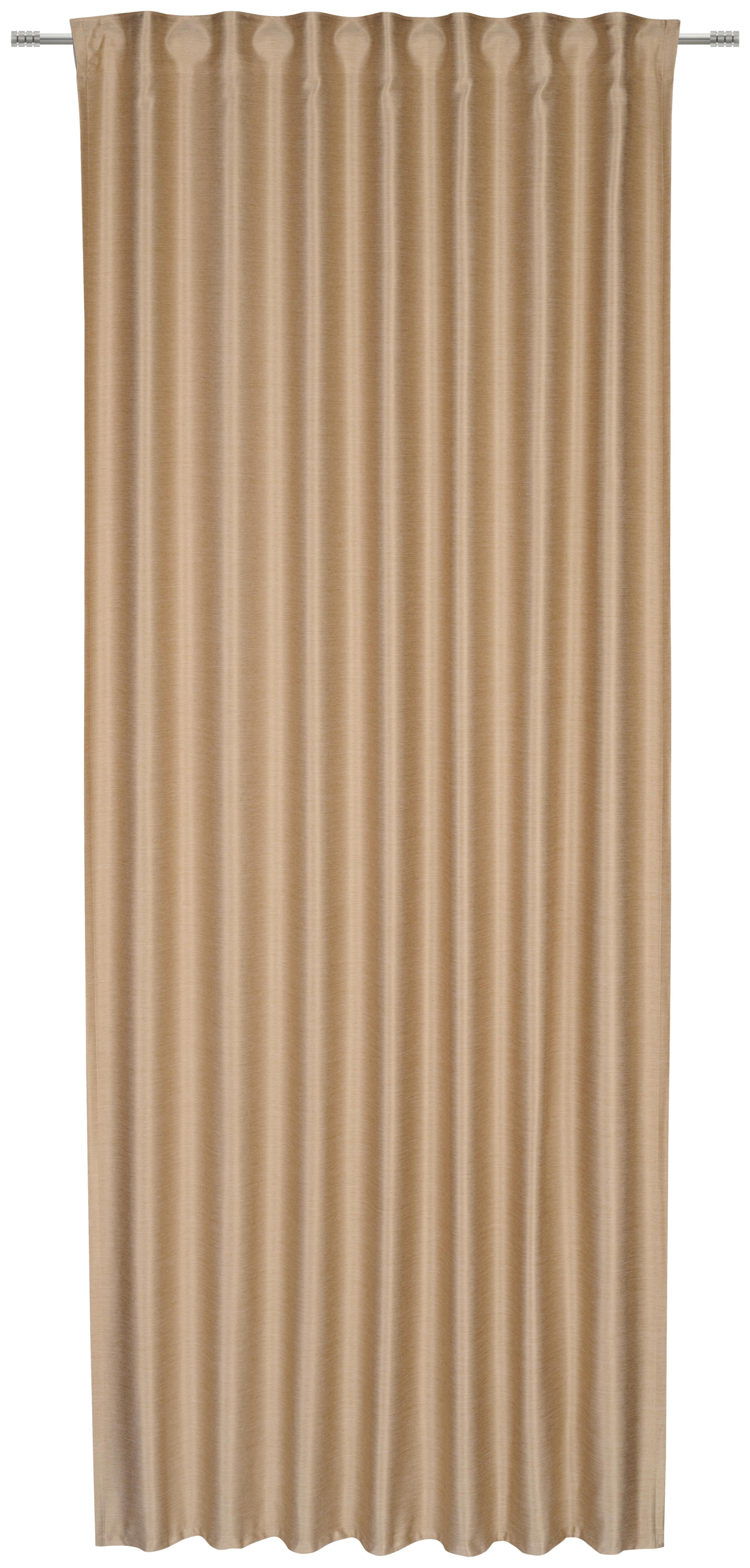 ZASŁONA GOTOWA ROVITA - brązowy, Design, tkanina (140/260cm) - Dieter Knoll
