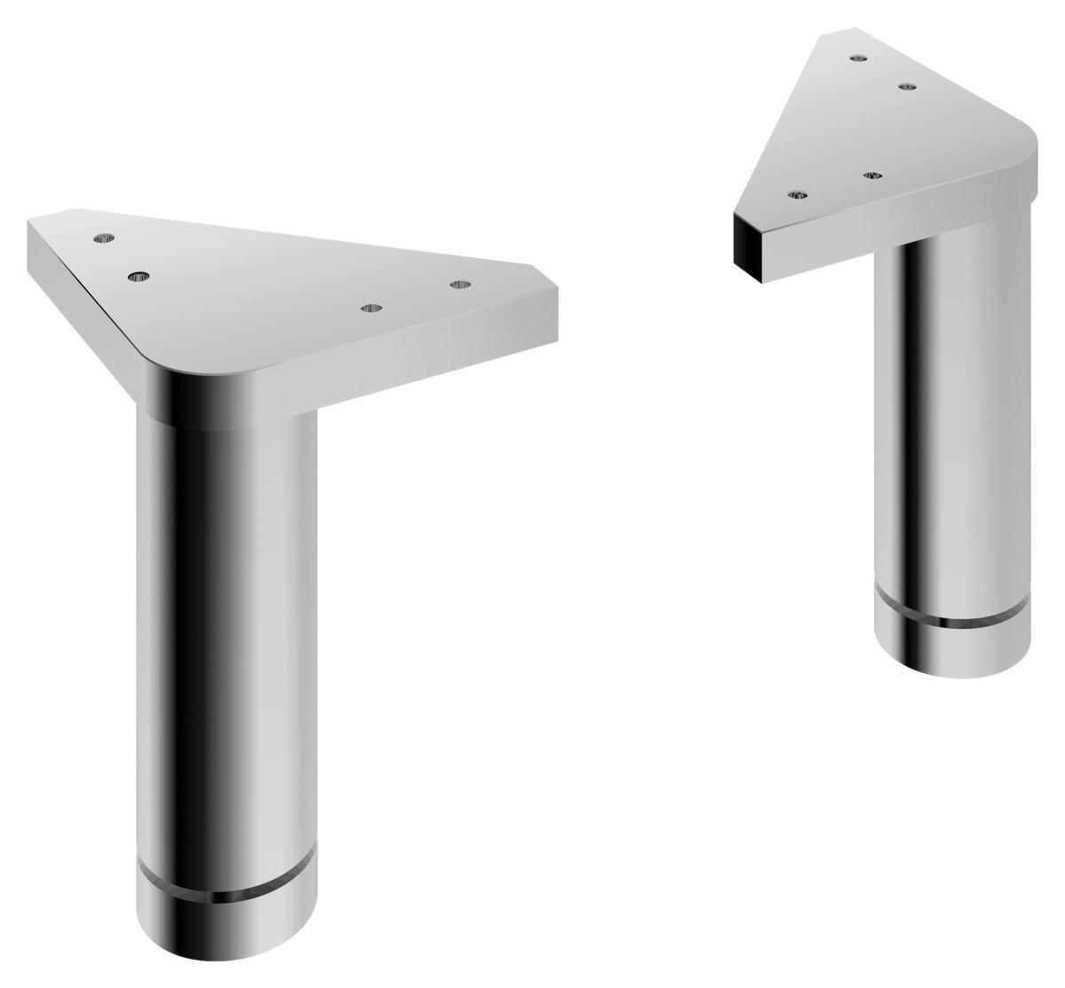 Mosdószekrény Láb-szett Filo Weiss - krómszínű, Modern, műanyag (14/10/12cm)